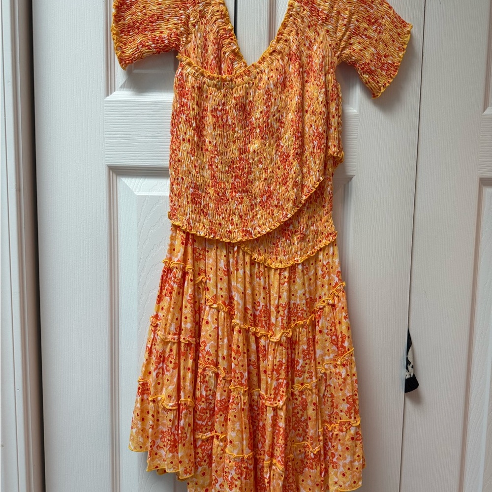 Poupette St Barth- Women’s Off Shoulder Floral Dress- S
